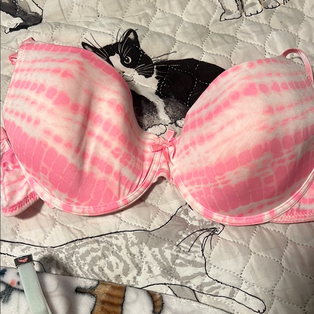 Pink Tie-Dye Women's Bra